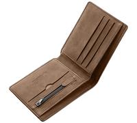 Hkfgdjdl Carteras de cuero para hombre con tarjetero, compartimentos para billetes, bolsillo para monedas, para el trabajo, negocios, monederos minimalistas