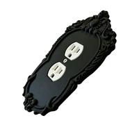 Hkfgdjdl Dark Styles - Cubierta de placa para interruptores de pared, elegante panel decorativo, color negro, para decoración del hogar