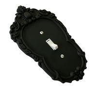 Hkfgdjdl Dark Styles - Cubierta de placa para interruptores de pared, elegante panel decorativo, color negro, para decoración del hogar