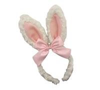 Hkfgdjdl Diademas de conejo, bonitas diademas de orejas de conejo, diadema de mariposa de felpa para el pelo de Halloween para mujeres y niñas
