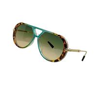 Hkfgdjdl Gafas de sol de doble puente con estampado retro con lentes de marco redondo para mujer, para viajes diarios y actividades al aire libre