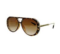 Hkfgdjdl Gafas de sol de doble puente con estampado retro con lentes de marco redondo para mujer, para viajes diarios y actividades al aire libre