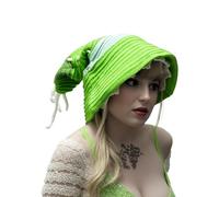 Hkfgdjdl Gorro de bruja de punto cálido con cola larga, elástico, cómodo sombrero con capucha para disfraz de Halloween, mascarada, carnaval