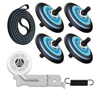 Hkfgdjdl Juego de repuesto de tambor de secadora con resorte de tensión de correa de rueda tensora y tornillo para múltiples modelos mejorados permanentes