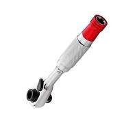 Hkfgdjdl Llave de vaso de trinquete bidireccional de 1/4 pulgadas de acero con mango moleteado para un mejor agarre en condiciones