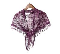 Hkfgdjdl Mantilla - Pañuelo de encaje transpirable para mujer, ligero, de poliéster, uso diario y uso exterior