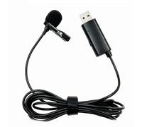 Hkfgdjdl Micrófono USB Lavalier con clip de solapa con cable para computadora portátil, computadora, transmisión, conferencias, entrevistas, canto