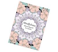 Hkfgdjdl Mindfulness Focusing Word Search Game Book Paper Word Search Cuaderno de búsqueda de palabras para descansos para promover la calma y la concentración