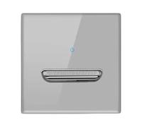 Hkfgdjdl Moderno panel de interruptores de reinicio de 86 mm con indicadores LED, placa de pared de vidrio endurecido, entradas simples para oficina en casa D