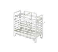 Hkfgdjdl Palillos de acero inoxidable montados en la pared, organizadores de cucharas de utensilios, instalación adhesiva, diseños de drenaje, ahorro de espacio