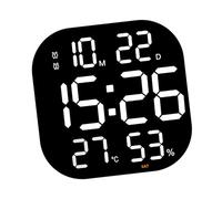 Hkfgdjdl Reloj despertador digital LED con pantalla grande con monitor de humedad y temperatura, temporizador de control remoto para el hogar y el dormitorio