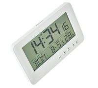 Hkfgdjdl Reloj despertador multifuncional con pantalla de temperatura interior, doble alarma, función de fecha y semana, retroiluminación que funciona con pilas