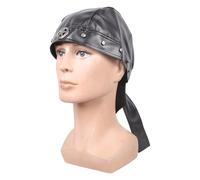 Hkfgdjdl Sombrero de calavera con correa de cuero ajustable para fiestas temáticas y cosplay