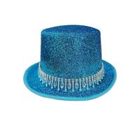 Hkfgdjdl Sombrero de mago para mujeres y hombres con cinturón de diamantes de imitación, sombrero alto, disfraz de cosplay, fiesta temática para adultos, artistas escénicos