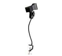 Hkfgdjdl Soporte de micrófono flexible de cuello de cisne con brazo ajustable de 360 grados, base de abrazadera resistente, compatible con micrófonos de 25 a 46 mm