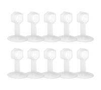 Hkfgdjdl Topes de puerta, 10 topes de silicona transparente sin taladro, protectores de pared adhesivos para uso en casa y oficina