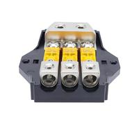 Hkfgdjdl Unidad de bloque de distribución de energía de 1 vía/2 vías/3 vías/4 vías de 80 A, bus de tierra para sistemas de sonido Vedio de coche, gestión de energía