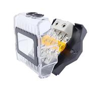 Hkfgdjdl Unidad de bloque de distribución de energía de 1 vía/2 vías/3 vías/4 vías de 80 A, bus de tierra para sistemas de sonido Vedio de coche, gestión de energía
