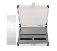 HKFGSHOP Calibrador De Rectificado De Canal Simple/Doble, Calibrador De Finura De Acero Inoxidable con Caja De Aluminio Y 2 Cuchillas, 25 Μm, 50 Μm, 100 Μm, 150 Single-Chamber 0-25 µm