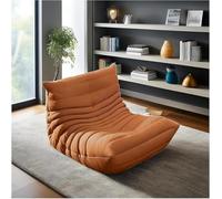 HKFGSHOP Lazy Sofa Reclining Couch, Bean Bag Chair Floor Couch, Ergonomic Togo Fireside Chair, Seat Depth 63cm, Memory Foam Single Leisure Sofa, for Living Room, Bedroom, Office