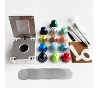 HKFGSHOP Selladora Eléctrica De Cápsulas De Café, Máquina Casera para Tapar Cápsulas De Café con Papel De Aluminio, Presione Y Mantenga Presionado De 3 A 5 Segundos, White
