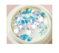 HKGYTRBN Decoración de uñas con Purpurina y Lentejuelas, Mezcla de Estrellas, Corazones y Flores, Escamas Fluorescentes Que Brillan en la manicura.