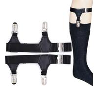 HKGYTRBN Garters Leg Belt Sock Single Duck-Mouth Suspenders Braces Hold Up Non-slip 2Pcs/Set