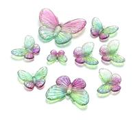 HKGYTRBN Suministros para Hacer Joyas, Cuentas Decorativas, espaciadores Sueltos Transparentes de Colores para Bricolaje, 10-40 Piezas
