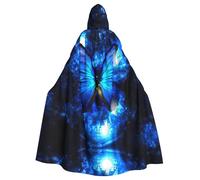 HKHLHLH Blue Butterfly - Capa larga unisex con capucha para Halloween, disfraz de Halloween