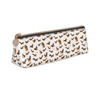 HKHLHLH Bonita funda de piel con estampado de ardilla, con cremallera, práctico estuche para lápices para niños, para la escuela y la oficina, White, Talla única, Neceser de maquillaje