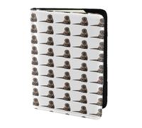 HKHLHLH Bonita funda para pasaporte con estampado de nutria de 5.5 pulgadas con organizador de tarjetas de crédito para viajes, Black, Talla única