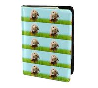 HKHLHLH Bunny On Green Grass - Funda para pasaporte de 5.5 pulgadas con organizador de tarjetas de crédito para viajes, Black, Talla única