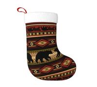HKHLHLH Calcetines de Navidad personalizados con estampado de oso de 45,72 cm, regalo festivo