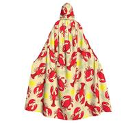 HKHLHLH Capa larga unisex con capucha de langosta y cangrejo para Halloween, disfraz de mascarada