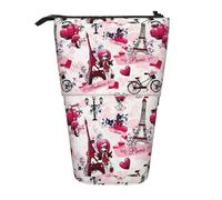 HKHLHLH Cityscape Paris - Estuche telescópico para lápices, diseño de la Torre Eiffel de Francia, para niñas, niños y estudiantes, Black, Talla única, Organizador de bolsas