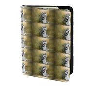 HKHLHLH Cute Husky Dogs - Funda para pasaporte de 5.5 pulgadas con organizador de tarjetas de crédito para viajes, Black, Talla única