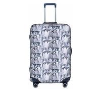 HKHLHLH Cute Penguin1 - Funda elástica para maleta con cremalleras laterales invisibles, protege el equipaje de arañazos del polvo, White, XL