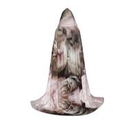 HKHLHLH Disfraz de bruja de gato dormido, disfraz de mago vampiro, capa con capucha para adolescentes, baile de máscaras, fiesta de Halloween, cosplay