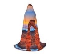 HKHLHLH Disfraz de bruja, vampiro y mago del Parque Nacional de Arches con capucha para adolescentes, baile de máscaras, fiesta de Halloween, cosplay