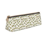 HKHLHLH Divertida funda de piel con estampado de aguacates y dibujos animados con cremallera, práctico estuche para lápices para niños, para la escuela y la oficina, White, Talla única, Neceser de
