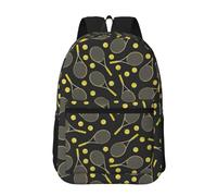 HKHLHLH Divertidas raquetas de tenis y pelotas de tenis, mochila de moda para niños, mochilas de viaje, escuela, viajes, compras