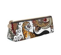 HKHLHLH Dragon and Tiger - Estuche para lápices para niños y niñas, estuche multifunción para lápices, para escuela, trabajo, viajes, White, Talla única, Organizador de bolsas