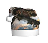 HKHLHLH Dublín Irlanda Ha Penny Bridge Río impresión sombrero de Navidad ideal para Año Nuevo, ceremonias anuales, reuniones festivas, fiestas, gorras accesorio