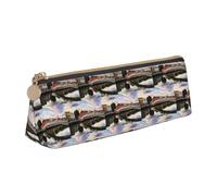 HKHLHLH Dublín Irlanda Ha Penny Bridge River - Funda de piel con cremallera para bolígrafos, práctica bolsa para lápices para niños, para la escuela y la oficina, White, Talla única, Neceser de