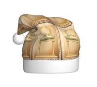 HKHLHLH Edificio antiguo con rama de olivo romano y sombrero de Navidad con impresión griega, ideal para ceremonias anuales de Año Nuevo, reuniones festivas, accesorios de fiesta