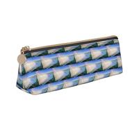 HKHLHLH Estuche de piel con cremallera para bolígrafos con estampado de Cataratas del Niágara, práctico estuche para lápices para niños, para la escuela y la oficina, White, Talla única, Neceser de