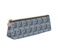HKHLHLH Estuche de piel con cremallera y estampado de pájaros de cuervo negro, práctico estuche para lápices para niños, para la escuela y la oficina, White, Talla única, Neceser de maquillaje