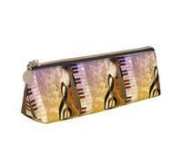 HKHLHLH Estuche para lápices de piano y violín con notas musicales para niños y niñas, estuche multifunción para lápices, estuche para escuela, trabajo, viajes, White, Talla única, Organizador de