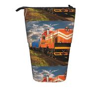 HKHLHLH Estuche telescópico para lápices con diseño de tren de carga, para niñas, niños y estudiantes, Black, Talla única, Organizador de bolsas