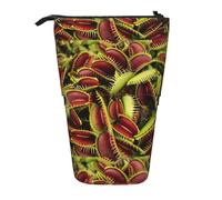 HKHLHLH Estuche telescópico para lápices, diseño de plantas carnívoras, para niñas, niños y estudiantes, Black, Talla única, Organizador de bolsas